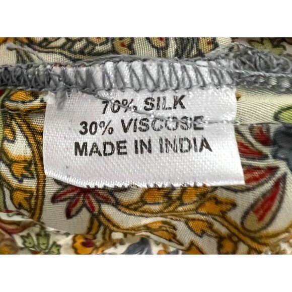 Gardenbell Shop Boho Cottage Folk Coachella Bell Sleeve Silk Wrap Top OS - Picture 10 of 11